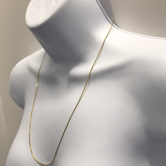 Gold-tone 24” Serpentine Chain Heavy Gold Plate - Picture 4 of 5